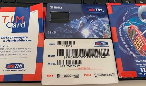 Tim card gsm collezione - da,